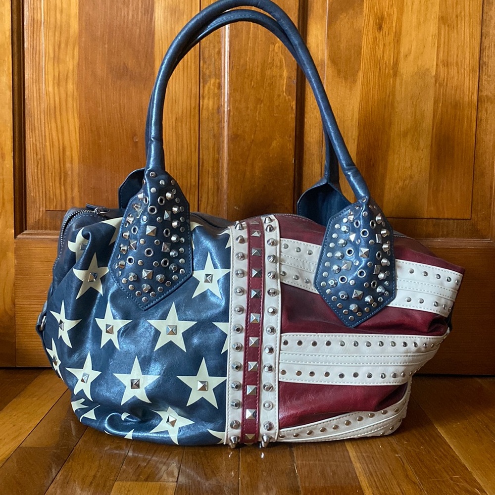 American Flag Studded Purse